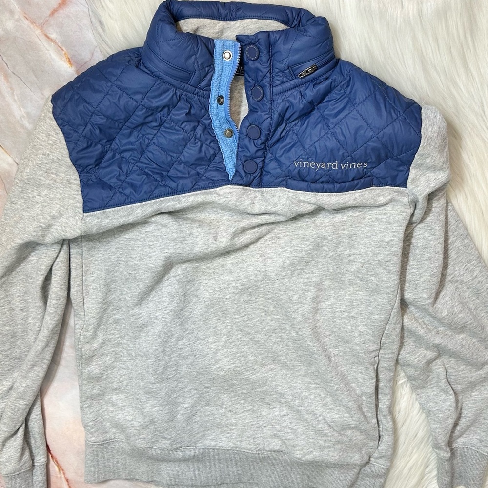 Vineyard Vines Performance Snap Placket Shep Shirt Grey Heather Size XS